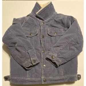 Corduroy Sherpa Line Tommy Hilfiger Kids 4T Jacket Coat Blue